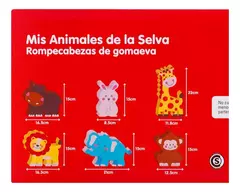 Puzzle Rompecabezas Animales De La Selva Goma Eva 2cm de espesor en internet