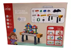 Mesa Didáctica Infantil Con 80 Bloques Blandos Phiphi Toys Juego De Construcción en internet