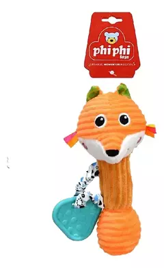Sonajero Zorro Con Mordillo Y Chifle 17 Cm - Phi Phi Toys