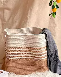 Cesto De Tela Tejido Algodón Calidad Reforzado