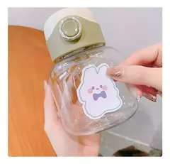 Botella De Acrilico Con Funda De Ecocuero Y Stickers - From Beirut 