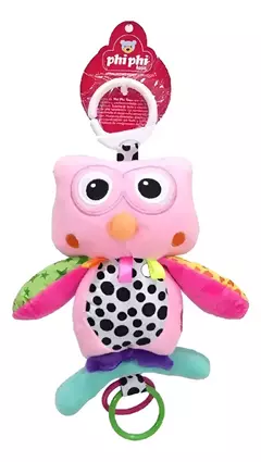 Peluche Cunero Musical Lechuza Rosa Phi Phi Toys