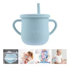Vaso de silicona con sorbete y asas - comprar online