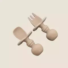 Mini Cubierto de silicona - tenedor y cuchara - comprar online
