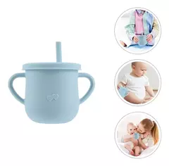 Vaso de silicona con sorbete y asas