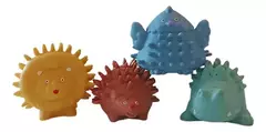 Animales Erizados x4 De Goma Juguete Sensorial Para Bebes