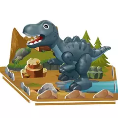 Juego Dinosaurio Magnetico Con Escenografia Para Armar Diy - comprar online