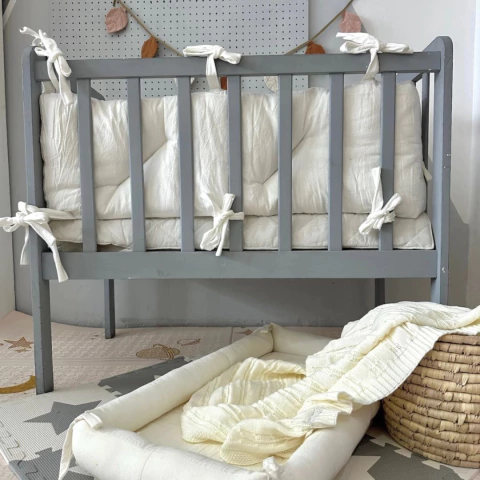 Acolchado Cover de Tusor 100% Algodón Tiza - comprar online