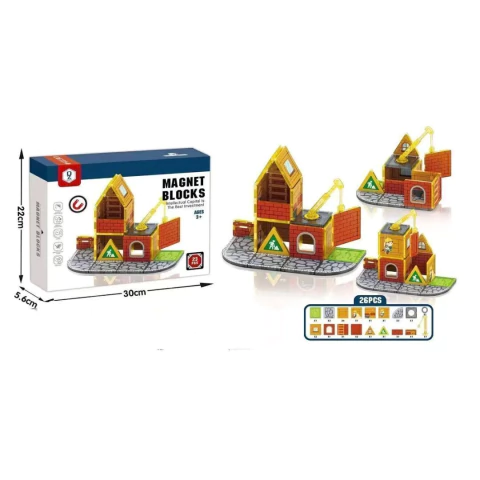 Bloques Magneticos Construcción - 26 pzas