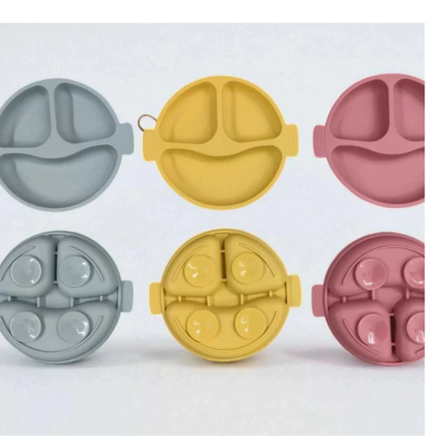 Plato silicona con divisiones y sopapas - comprar online