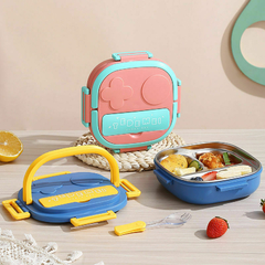 Lunchera térmica con 3 divisiones y mini tenedor - comprar online