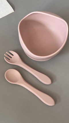 Bowl de silicona con cubiertos - comprar online