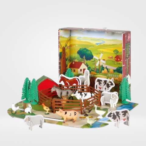 Diorama Habitat Animales De La Granja Diy - comprar online