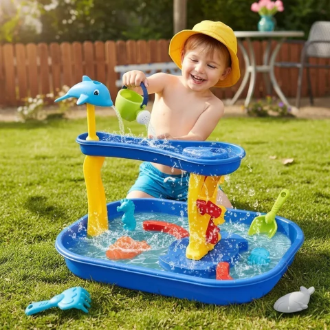 Mesa De Agua Y Arena 2 Pisos Con Accesorios