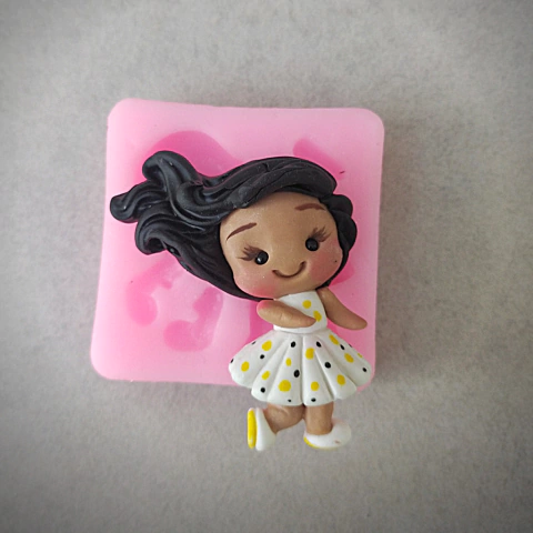 Molde de Silicona Nena Glamour
