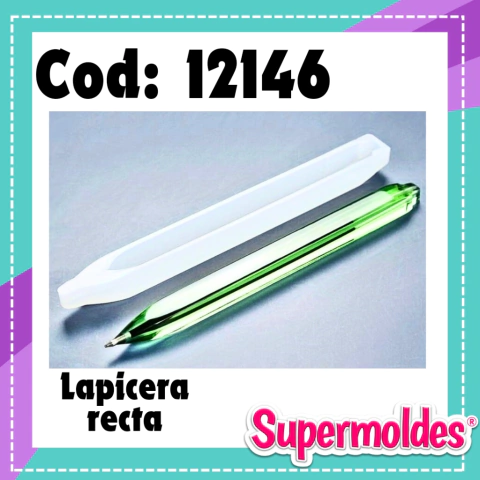 Molde Silicona Lapicera Recta **S. Moldes** Cod: 12146
