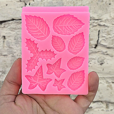 Molde de Silicona Hojas x 10 unid