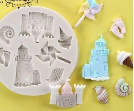 Molde Silicona Set Playa, Dulces y Mar.