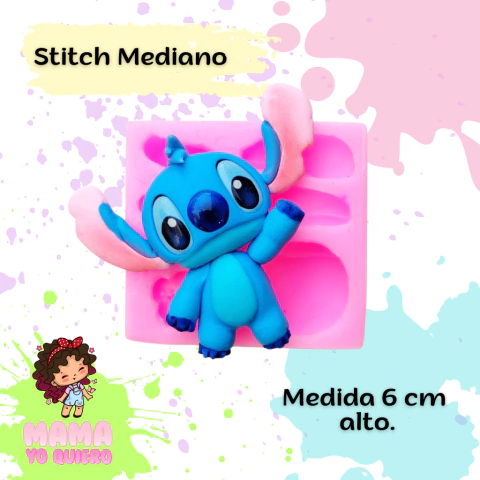 Molde Silicona Stitch Mediano 6cm alto - comprar online