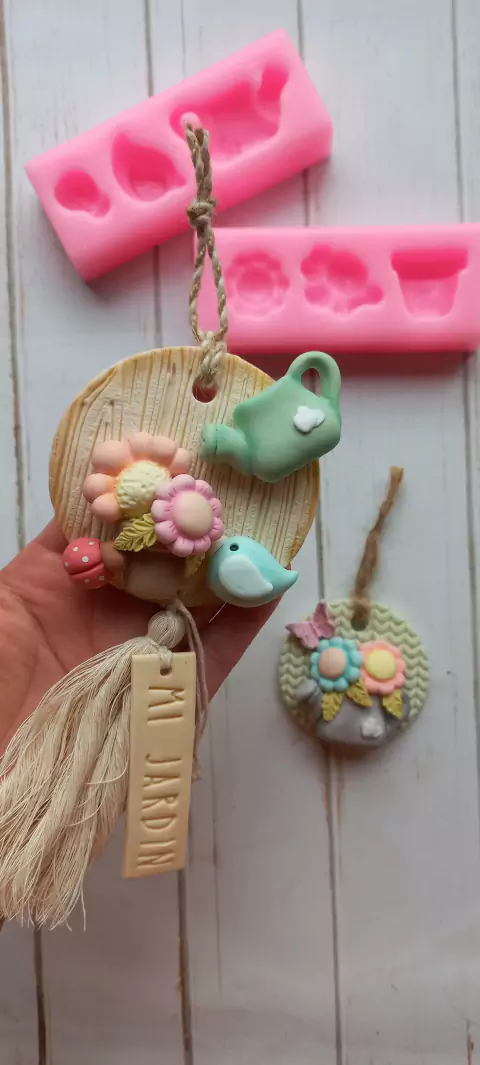 Molde de Silicona Jardin - Regadera y Bichitos