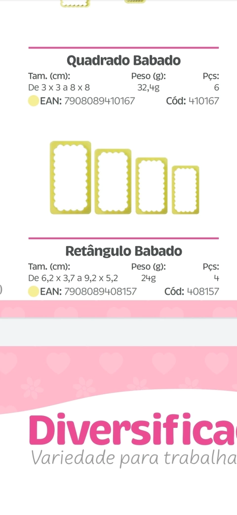 Set 4 Cortantes Rectangulo c/ ondas- Blue Star