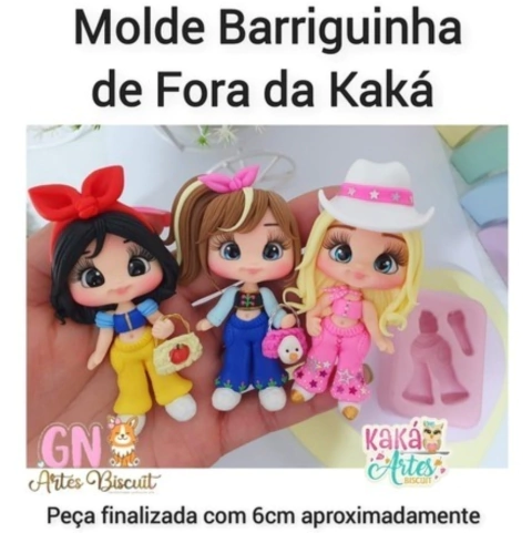Molde Silicona Barriguinha de Fora - Kaka Artes