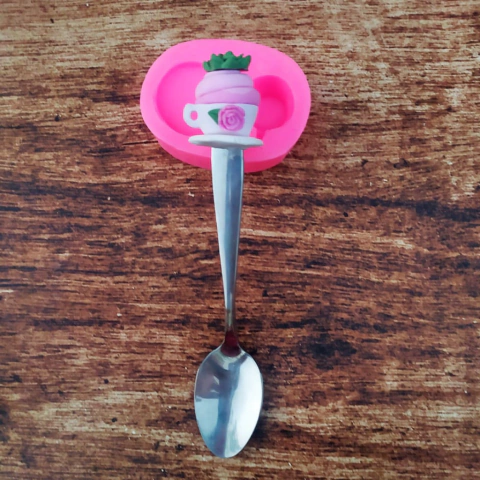 Molde de Silicona Taza p/ Cucharas