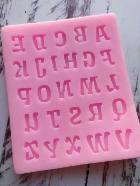 Molde Silicona Letras c/ Fallas-Imperfecciones