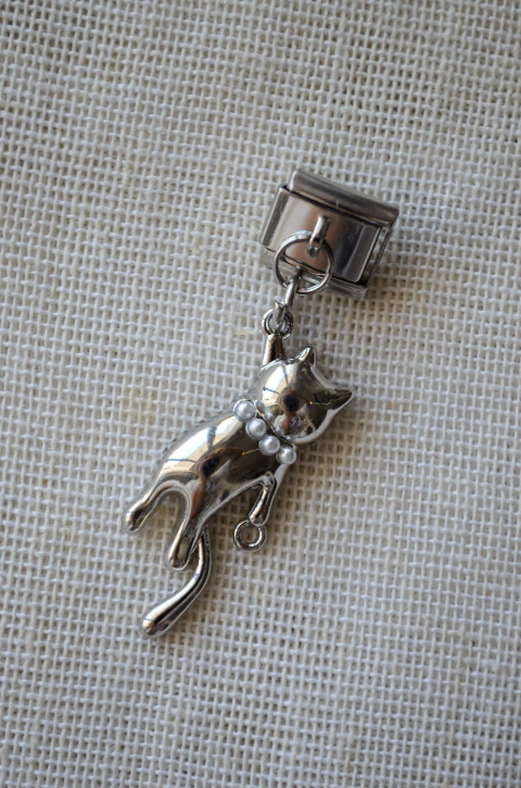 Charm Gatito silver - comprar online