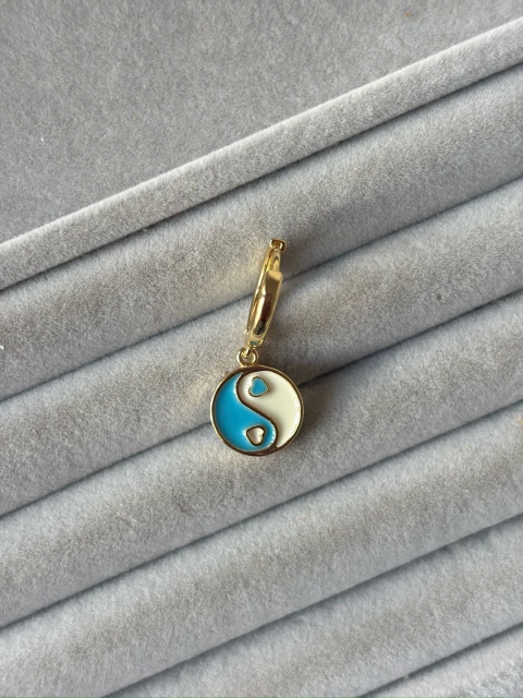 Aro Ying yang celeste (discontinuo) - comprar online