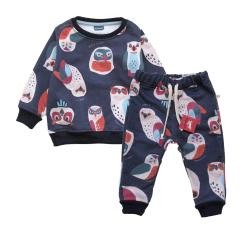 Conjunto buhos - TALLE 3/6 MESES