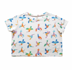 Remera Colibríes crop