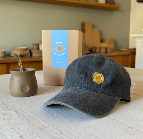 Set mate gres + gorra sol gris - comprar online