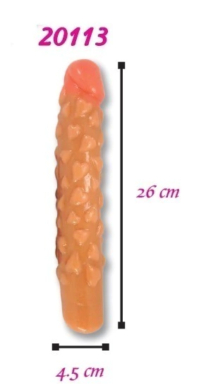 DILDO TEXTURIZADO DE CORAZONES 25 CM MODELO 20113