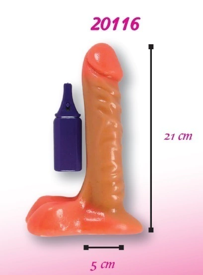 PENE VIBRADOR REALISTA CON TESTÍCULOS 21 CM MODELO 20116