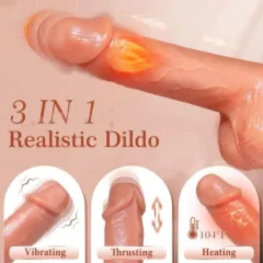 Dildo de silicona recargable con función de empuje, control por aplicación, 9 velocidades, color carne, BP-12280 en internet
