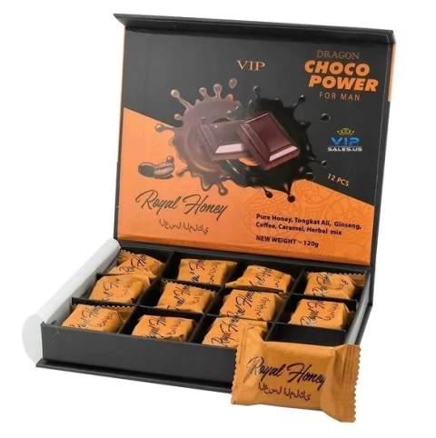 Dragon Choco Power VIP Royal Honey CAJA CON 12 CHOCOLATES