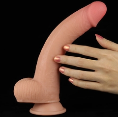 DILDO REALISTA DE DOBLE CAPA RETRACTIL CON BASE DE SUCCION 22.86 CM LV317003 en internet