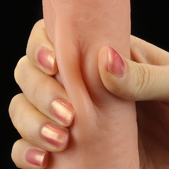 Imagen de DILDO REALISTA DE DOBLE CAPA RETRACTIL CON BASE DE SUCCION 22.86 CM LV317003