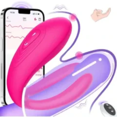 Imagen de Vibrador Recargable Magenta: Estimulación Dual con App y Control M-CD-2001