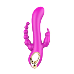 Imagen de TRIX VIBRADOR TRIPLE ESTIMULO RECARGABLE 20 CM SN-020