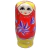 Matrioska Russa Vermelho 03 com 6 Bonecas Uma Dentro Outra 14cm