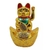 Maneki Neko Gato Da Sorte Dourado Barco 10 Cm Pilha Aaa