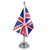 Bandeira Mesa Dupla Face Reino Unido Mastro 29 Cm Alt - loja online