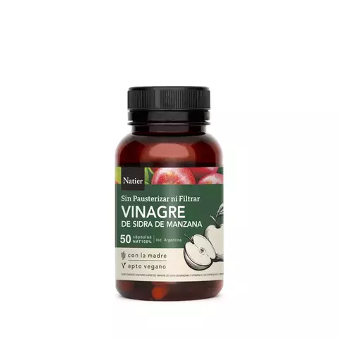 Vinagre de Sidra de Manzana x 50cáps Natier - comprar online