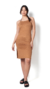 Vestido Spy Dollies Billy Midi Caramel - comprar online