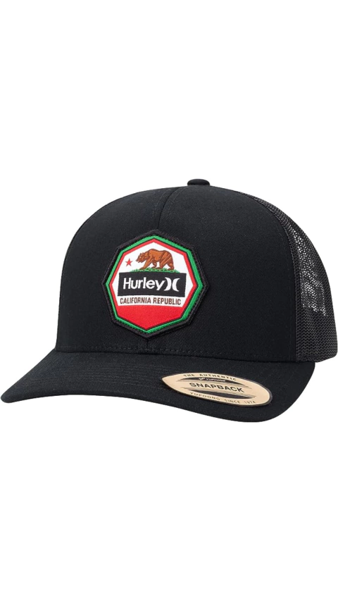 Gorra Trucker Hurley Ultra Destination California Black/White