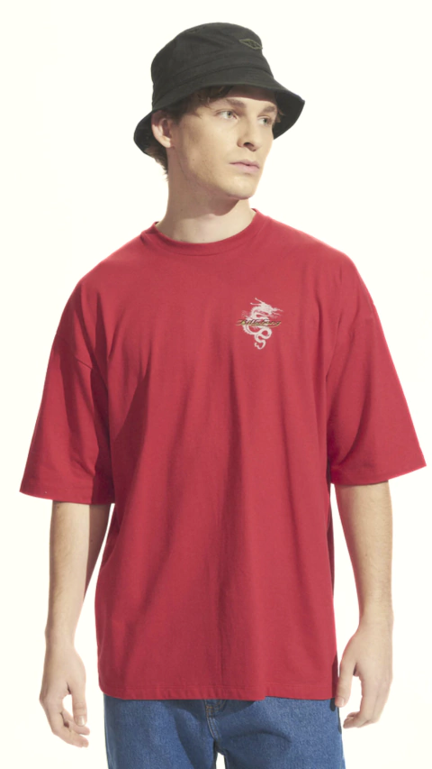 Remera Billabong Enter The Dragon Og Red