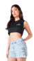 Remera Spy Dollies Joni Crop Top Black - SPY LIMITED