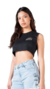 Remera Spy Dollies Joni Crop Top Black - buy online